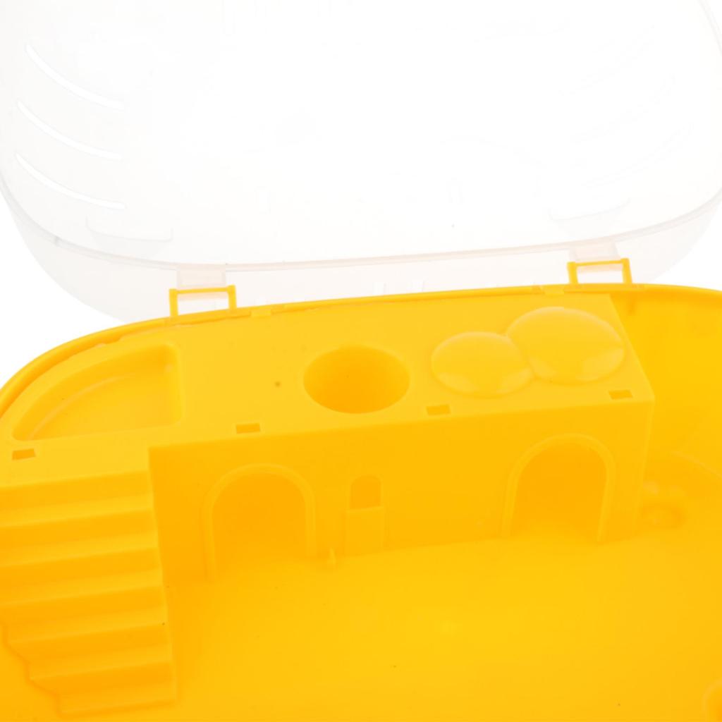 Portable Hamster Cage Clear Comfortable Convenient Outgoing Habitat Breathable for Guinea Pig Small Animals Hedgehog Mice