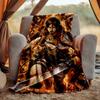 Eren Mikasa Flannel Blanket Soft Warm All-Season Throw, Design for Camping, Car Travel, Hiking Sofa, Bed, Office Perfect Gift for Parties