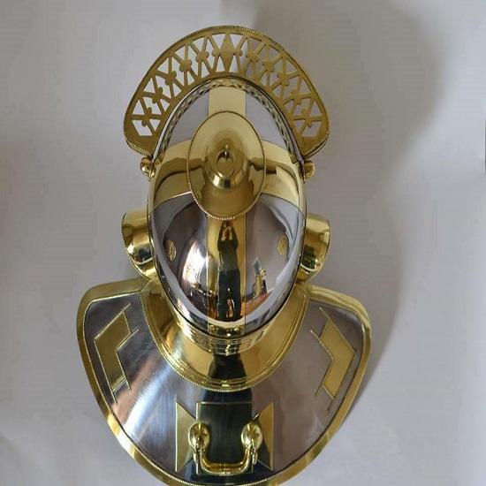 

Римско-галльский шлем Niedermormter 16GA с покрытием из стали и латуни — музейный экспонат в подарок