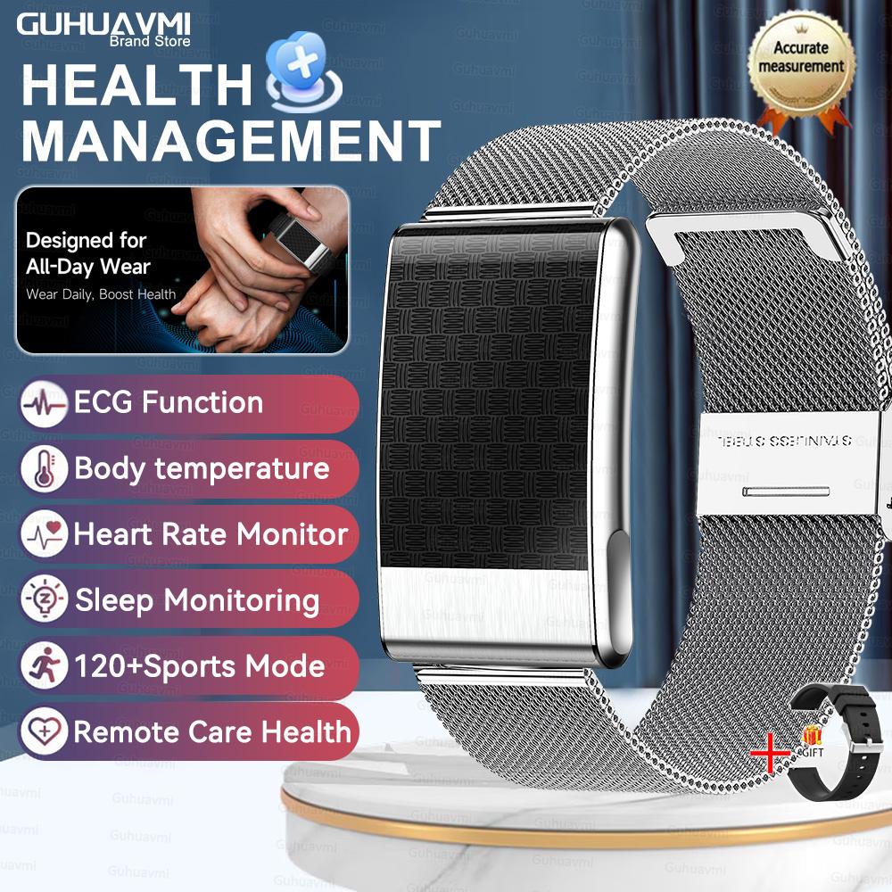 New Health Smartwatch No Screen Long Endurance Heart Rate Blood Pressure ECG Health Trackr IP68 Waterproof Sports Smart Bracelet