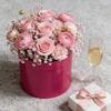 Gift Packaging Paper Box Small Flower Arrangement Bucket Round Cardboard Gift Box for Birthday Party Valentines Day