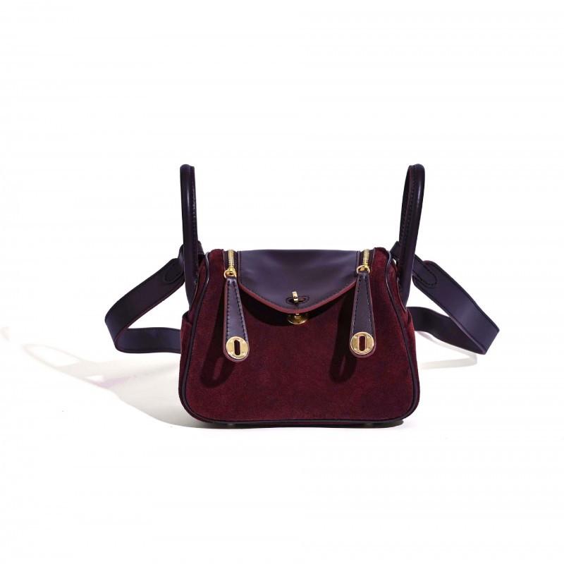 2025 Women's Bag First-layer Cowhide Lindi Matte Leather Large-capacity Fashionable Commuter Doctor Shoulder