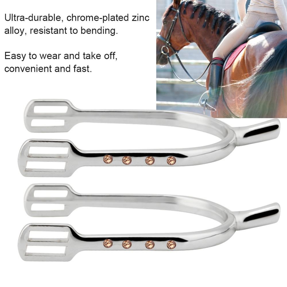 2pcs Silver Chrome Plated Spurs Aluminum Alloy Narrow Spurs Durable Zinc Alloy Spurs For Women
