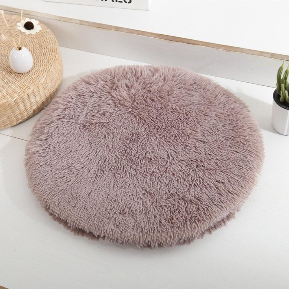Creative Soft Fleece Cat Mat Solid Color Round Shape Dog Bed Comfortable Cat Nest All Seasons