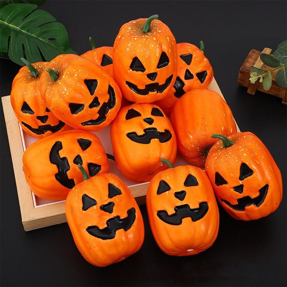 Foam Artificial Pumpkins Ornament Cartoon Fake Pumpkins Model Flower Shop Bouquet Decoration