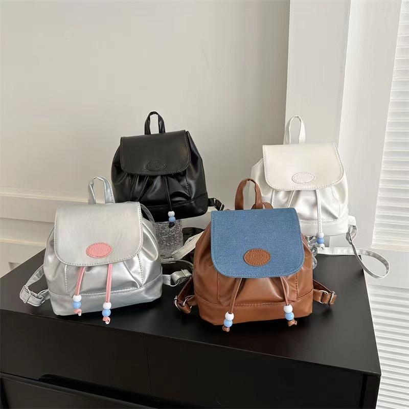 New personality retro cute high value denim fashion trend girl foreign style backpack small backpack women