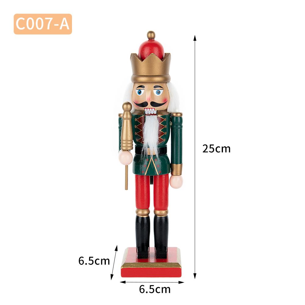Red & Green Christmas-themed Wooden Nutcracker