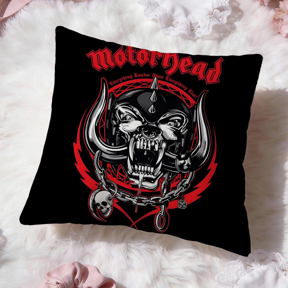 Band Cool Motorheads Cushion Cover Premium Comfort Reversible Pillow Cove -Two In One Design for Any Room & Car Interior