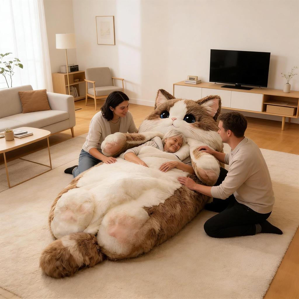Adult Sleeping Bag Soft Warm Room Decor Cat Envelope Warm Sleeping Bag For Indoor Home Bedroom Living Room Apartment Dorm Hotel