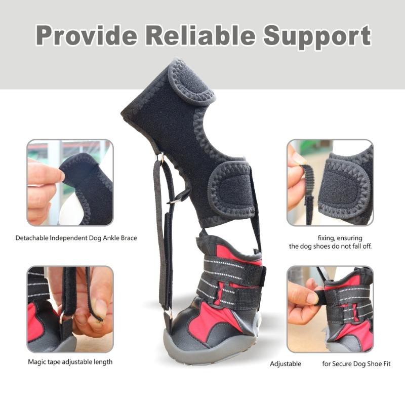 Drop Foot Brace with Reel(No Knuckling Boot Brace) for Dog Corrective Dog Shoes to Safely Lift Toes for foot Issue