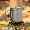 750ml Camping Coffee Cup with Press Plate Titanium Coffee Maker French Press Pot with Lid Outdoor Cookwarer for