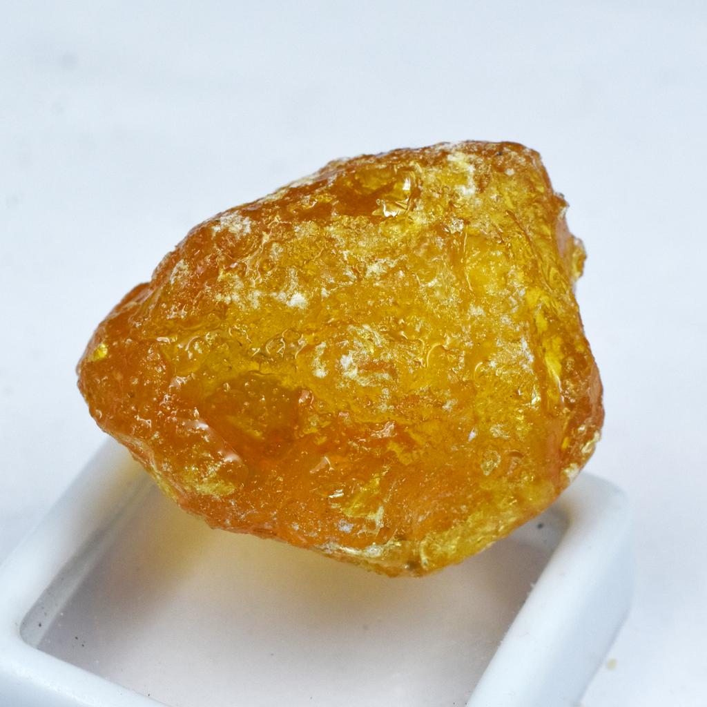 Natural Orange Amber Loose Gemstone Raw Rough 14.15 ct Uncut for Lapidary and Gem Collections