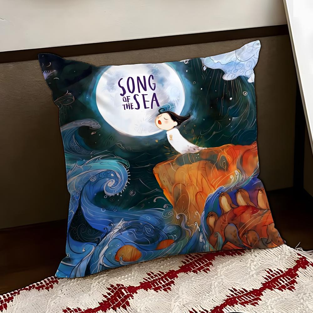 Ireland SSong of the Sea Cushion Cover Reversible Soft Durable Pillow Cover Home  Car MultiScene Use for Daily Comfort
