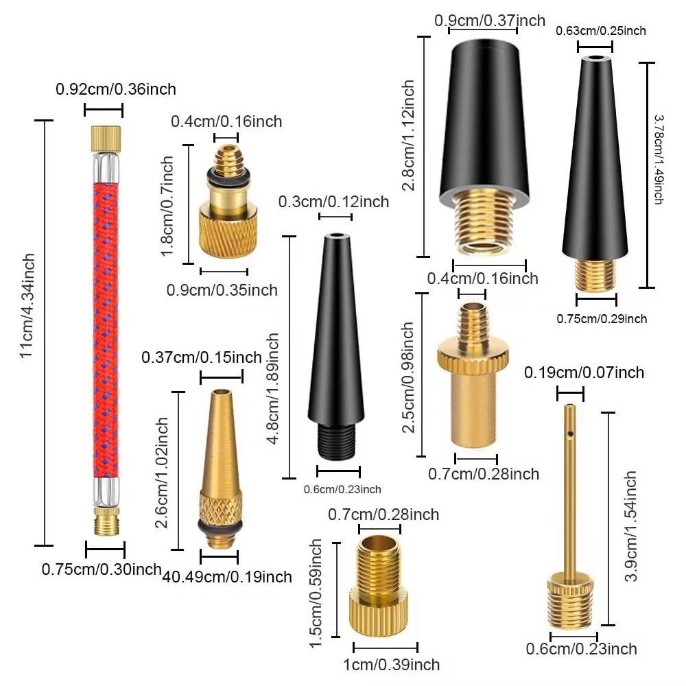 Air Nozzle Presta Schrader Valve Pump Needle Valve Adapter Tools  Gym Balloon