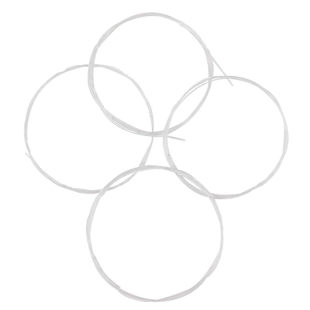 Ukulele String Clear Nylon 3 Full Set 5 Pieces Ukulele Guitar Pick and 1 Piece Green Cleaning Cloth