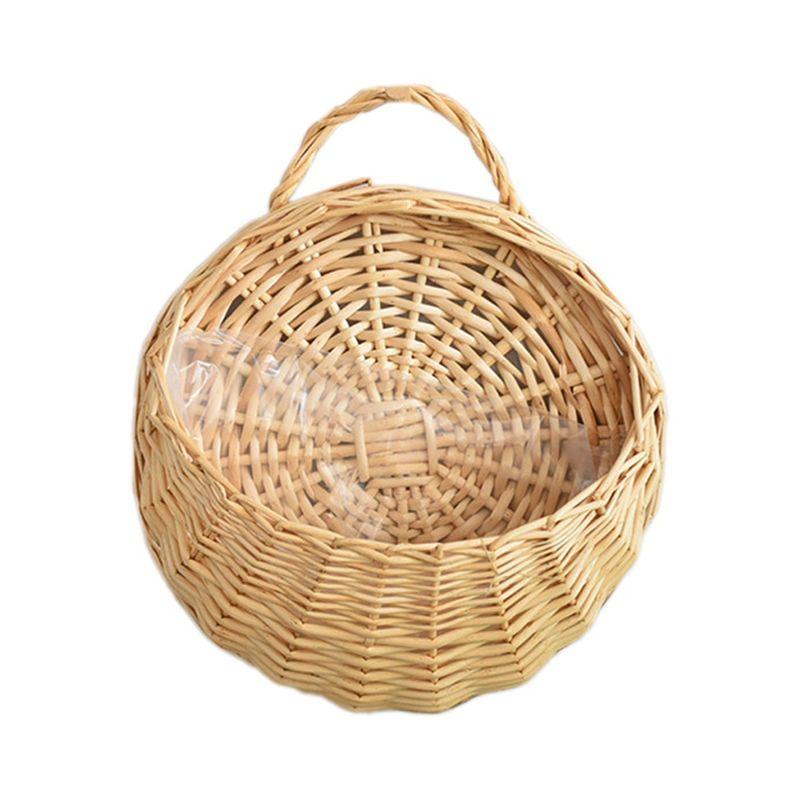 

M-Современный-Ручная работа Цветочный горшок Настенный плетеный ротанговый корзина Садовая лиана Горшок Держатель Садовые горшки Настенный горшок