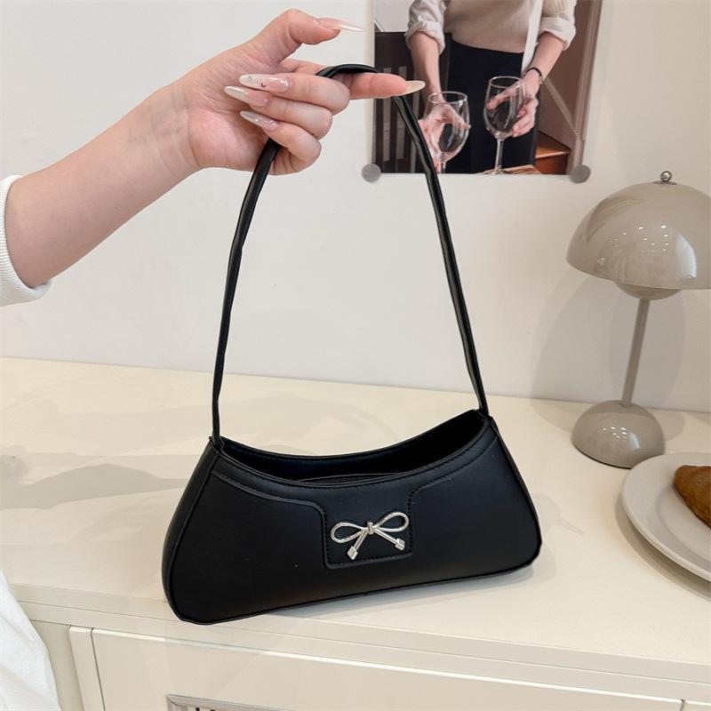 

Простая ретро универсальная высококлассная сумка подмышку женская для поездок на работу, отдыха, шоппинга, новая модная персонализированная сумка через плечо чёрный