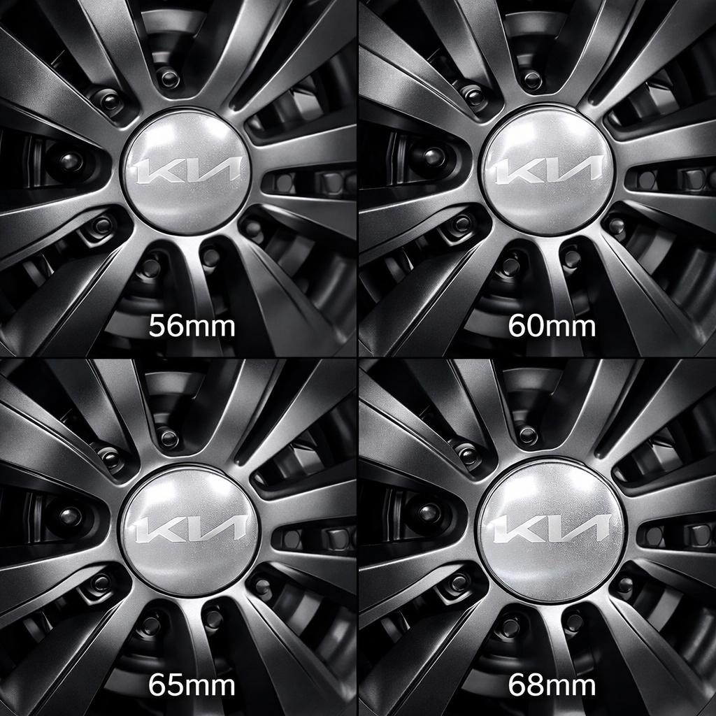 ENTQ1 4pcs 56mm 60mm 65mm 68mm Car wheel emblem Wheel Center Hub Cap auto Rim refit badge covers sticker styling accessories For kia 54A