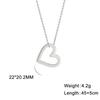 Ciondolo Cuore d'Amore Vuoto Collana in Acciaio Inossidabile Tre Modelli Gioielleria Minimalista Per San Valentino
