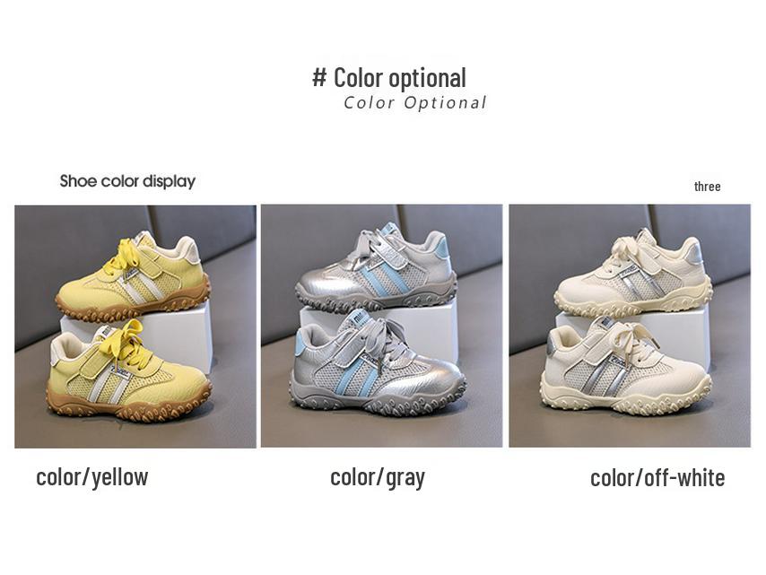 Autumn 2025 Kids' Sports Shoes: Breathable Fashion Sneakers with Soft Soles for Running and Training—Girls' & Boys' Style.
