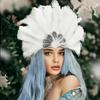Stage Performance Showgirl Headband Colorful Feather Headdress  Hawaiian Party Accessory
