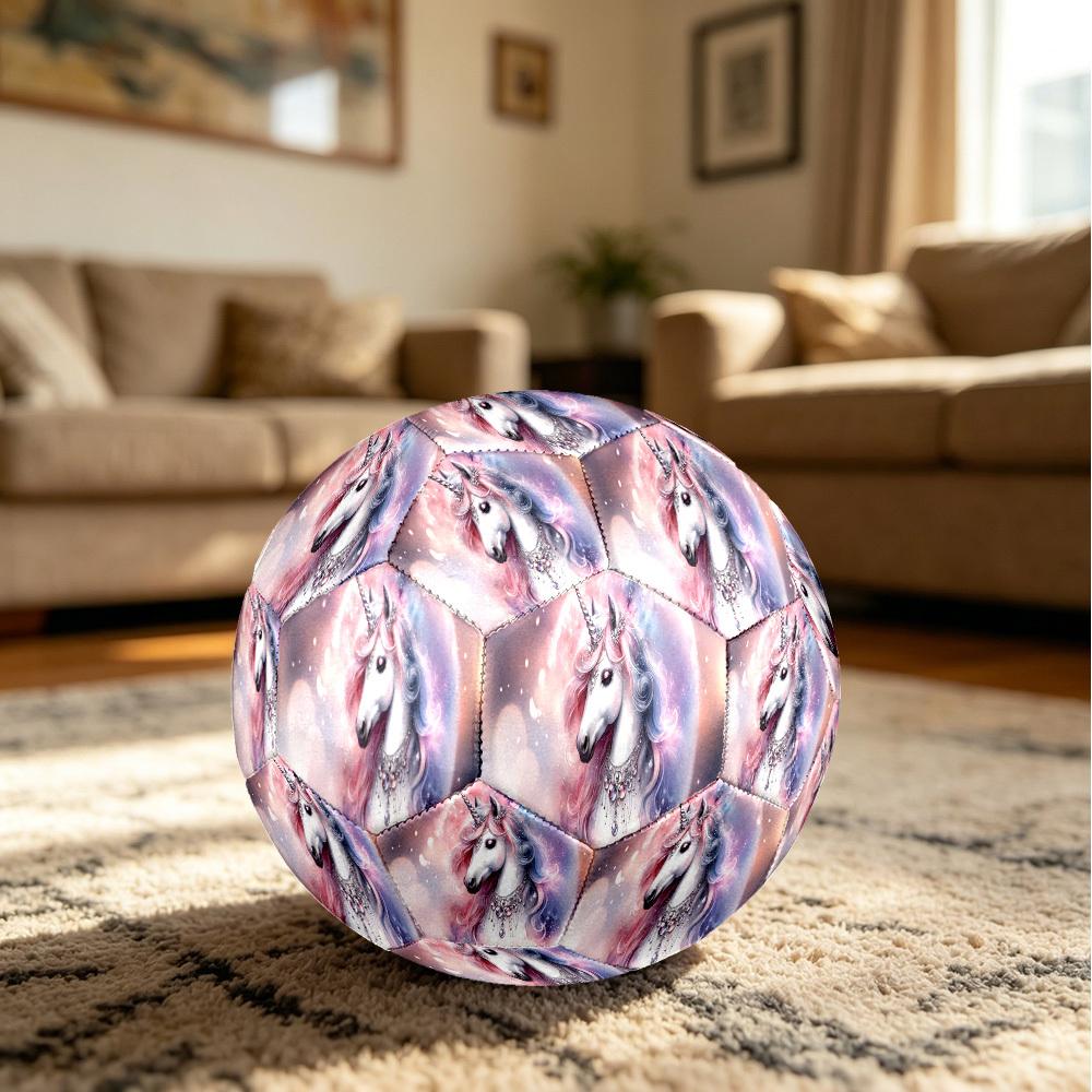 1pc Magical Unicorn Dreams Size 5 Soccer Ball Professional Match Training Football Indoor &Outdoor Sports Ball Lightweight Durable C6576
