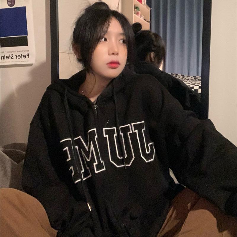 Women Long Sleeve Hooded V Neck Loose Pullovers Female Tops Solid Color Sweatshirts