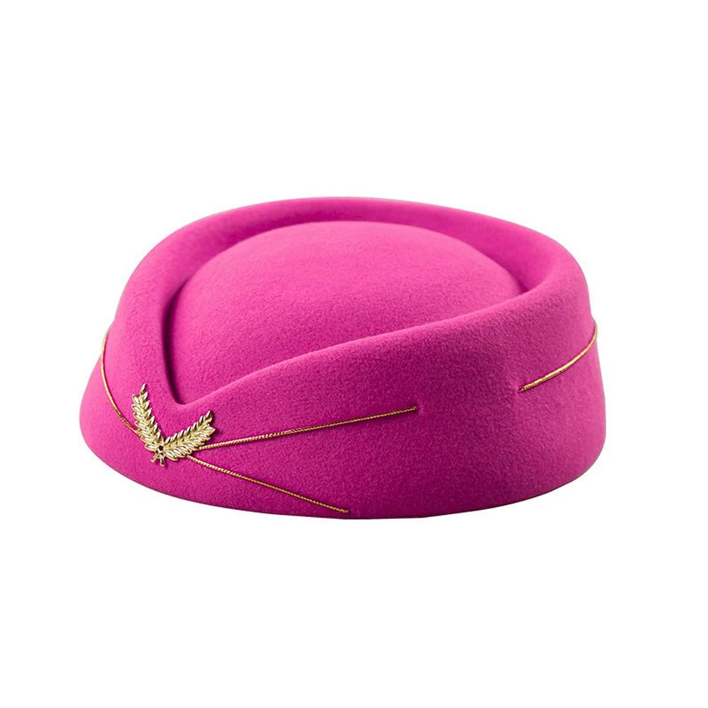 Stewardess Hat Beret Hat Women Air Hostesses Hat Party Cosplay Formal Uniform Caps Accessory Party Hats Costume
