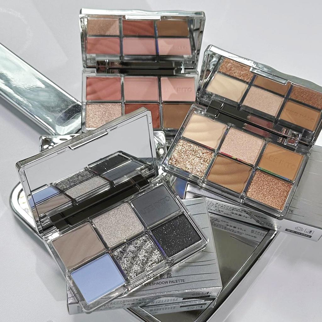Six-color Eyeshadow Palette, Matte Pearlescent Fine Shimmer, Brightening Shadow, Long-lasting Makeup and Color Development Comprehensive Palette