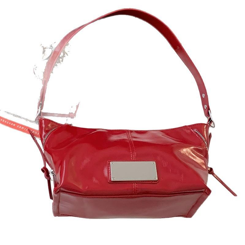 Retro Red Underarm Bag Women's 2025 New Fashion Commuter Bag Versatile Large-capacity Messenger Bag One Piece Delivery