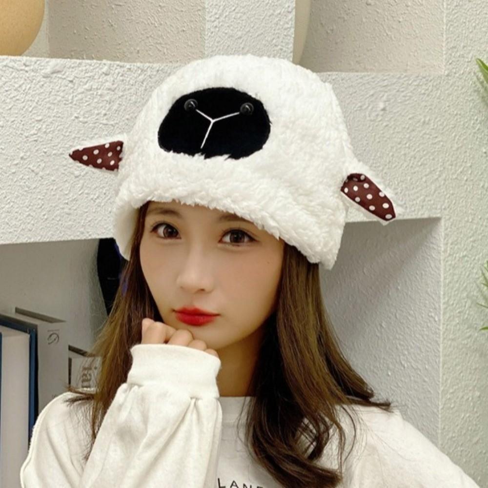 Soft Plush Beanie Cap Warm Cosplay Party Hat Casual Fluffy Costume Hat for Women