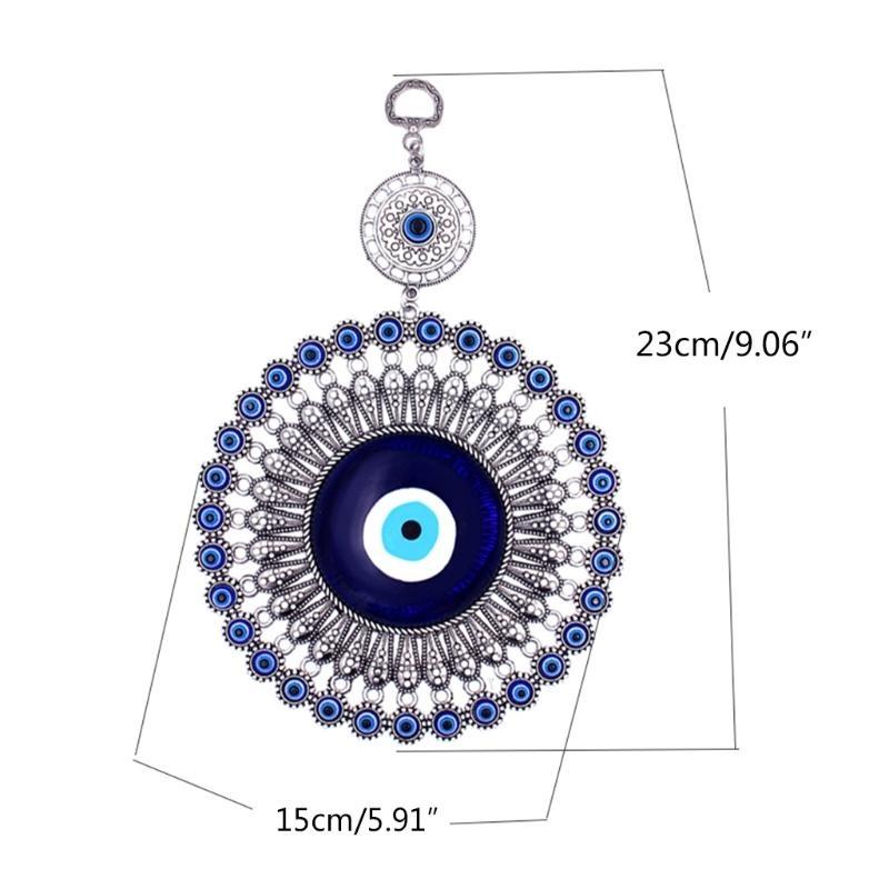 Turkish Blue for Evil Eye Decor Wall Hanging Pendant Amulets Ornament for Key Ring Home Garden for Protection Lucky Gift