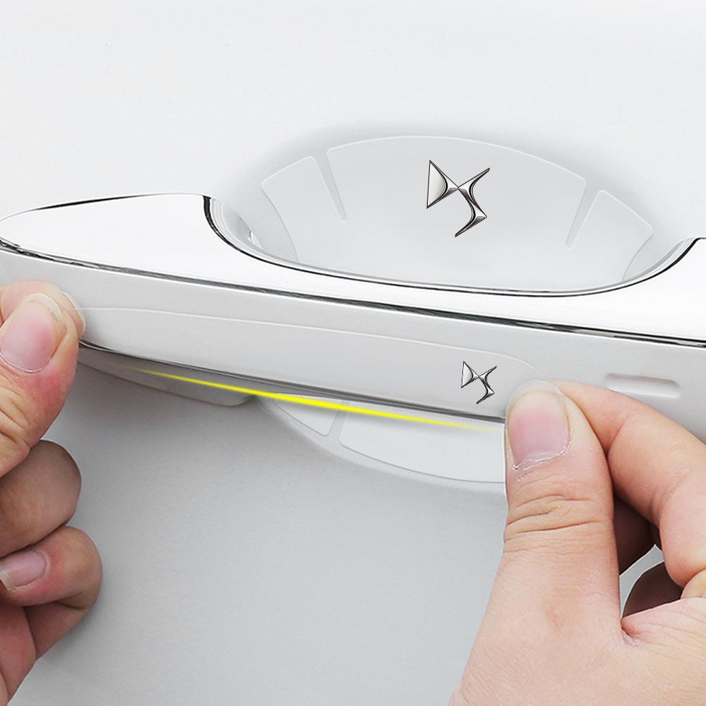 VYTR5 4/8Pcs Car Door Handle Stickers Anti Scratch Protective Decal For Citroen C4 C3-XR C5 Aircross C-quatre Picasso C-Elysee C4L C3L