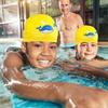 Kid Swimming Cap For Age 6-12, Pu Swimming Cap For Girls And Boys