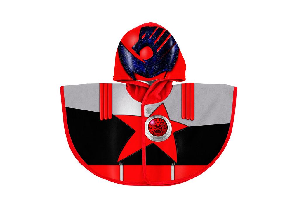 Uchuu Sentai Kyuranger Shishi Red Transformation Cape Costume Accessory for Boys