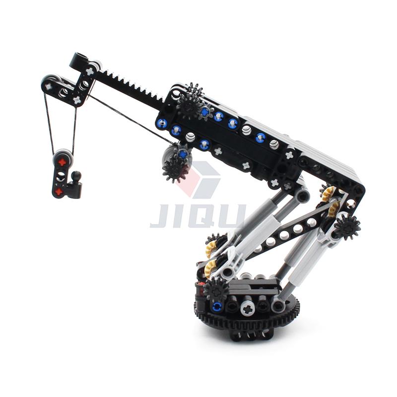 

Trailer Turntable Crane Matched with Technical Linear Actuator Building Blocks Compatible Trucks Cars MOC High-Tech Bricks Toys