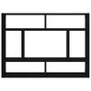 Wall Shelf Black Oak 75 x 16 x 55 cm Wood Based Material