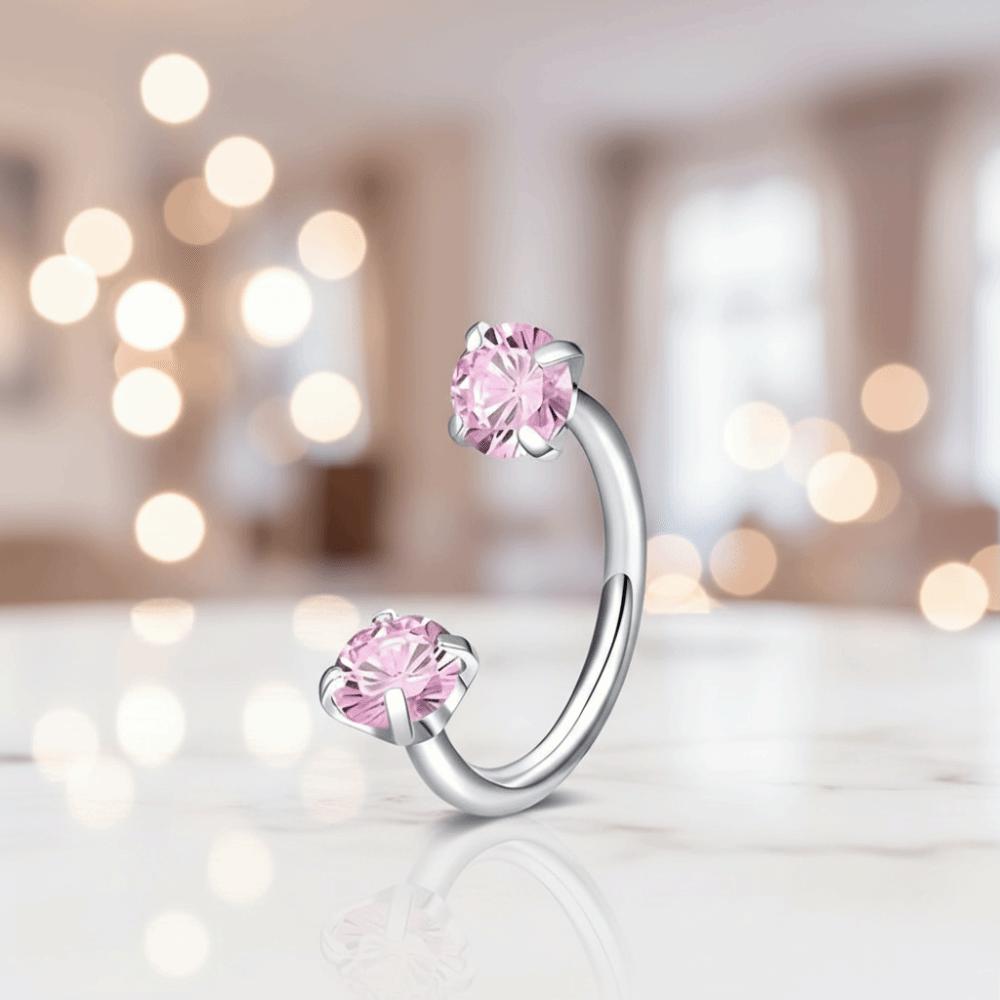 2 PCS C Shaped Nose Ring Elegant Daith Piercing Jewelry New Cartilage Helix Earrings Gift