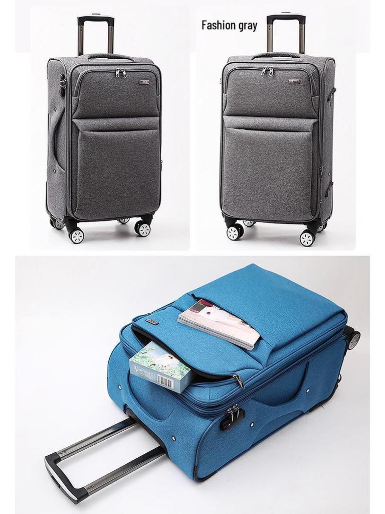Large Capacity Oxford Cloth Trolley: 20-30 inch Suitcase with Universal Wheels and Password Lock for Men and Women, Ideal for Business Travel.