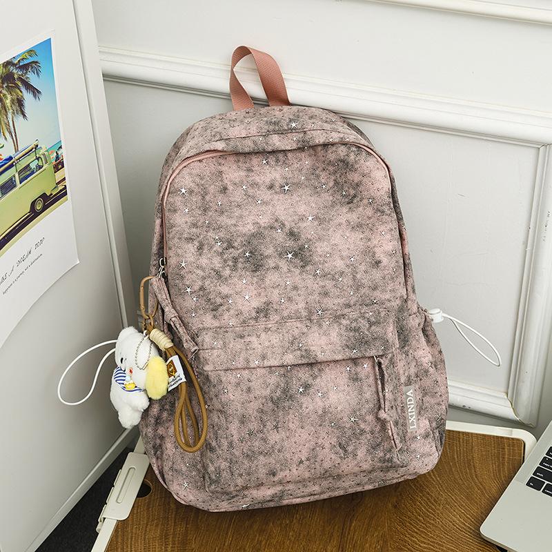 Schoolbag new schoolbag girls college students Korean version ins large capacity star backpack junior high school backpack