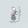 Acrylic Faux Rabbit Fur Halloween Keychain Alien Butterfly Women Key Ring Tarot Card Elk Keychain