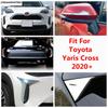 ABS Car Middle Grille Strip / Fog Light Lamp Eyebrow / Rearview Mirror Cover Trim Accessories For Toyota Yaris Cross  -