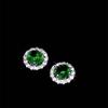 Elegant Green Cz Stud Earrings For Women Trendy Jewelry Accessory For Wedding Engagement Party Ladies