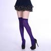 Neon Color Thigh High Stockings Women Sexy Stockings Orange Yellow Evening Party Wear Knee High Socks For Women Girls