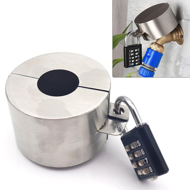 Outdoor Garden Protection Faucet Padlock Outdoor Faucet Lock Cover Stainless Steel Faucet Lock Set Anti-theft Safety