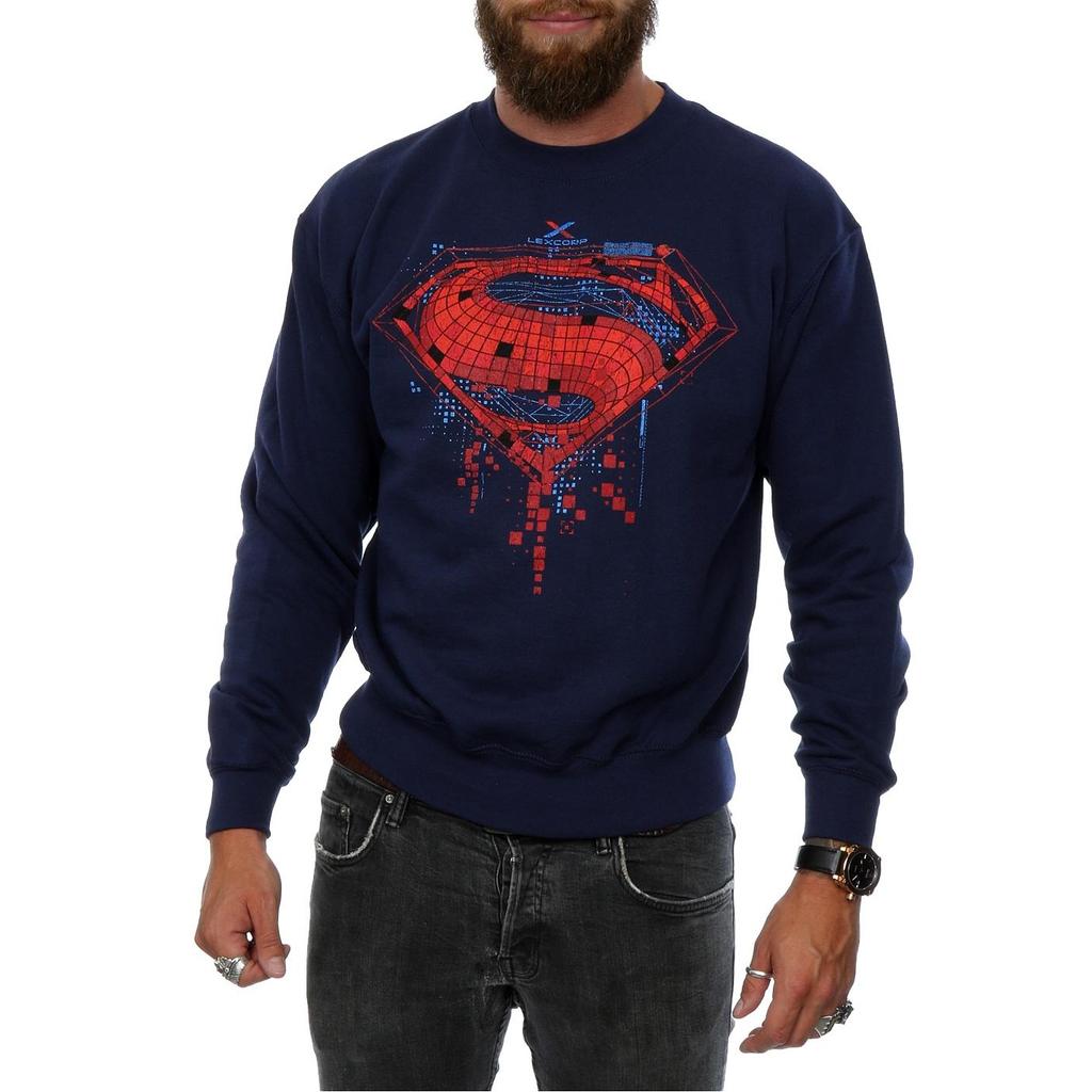DC Comics Mens Batman v Superman Geo Logo Sweatshirt