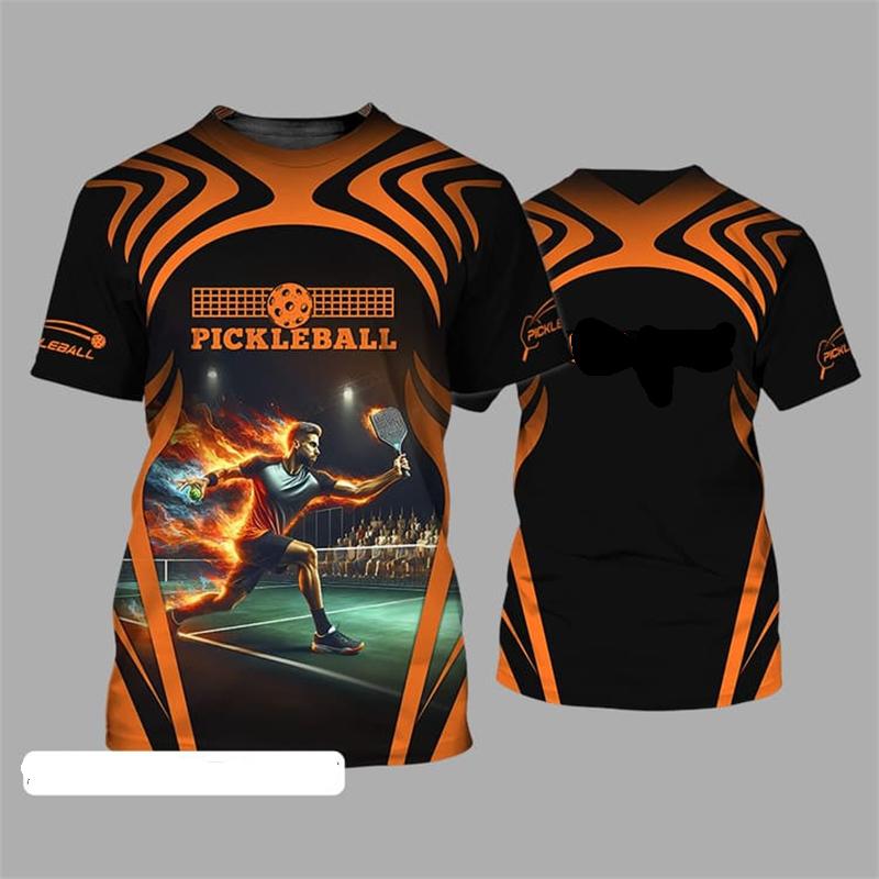 Pickleball T-shirt Team Sports For Men Clothing O Neck Short Sleeve T Shirts Cool Fashion Pattern Design Trend Outdoor Tee Top