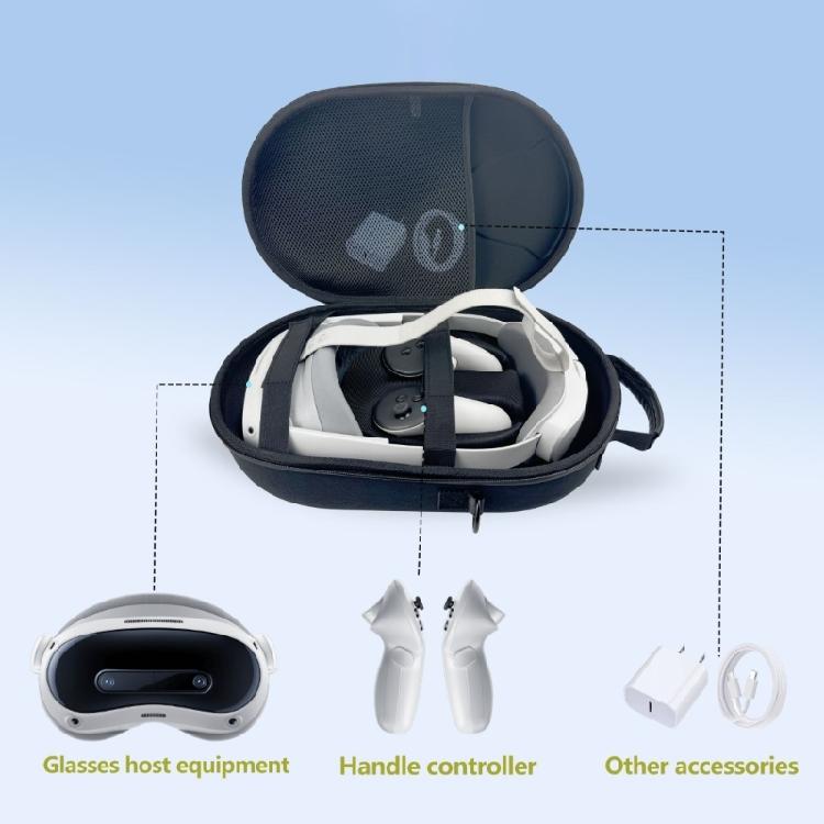 EVA Tvrdé pouzdro s ramenními popruhy pro 4 VR brýle Ultra Ochranný box Cestovní úložná taška