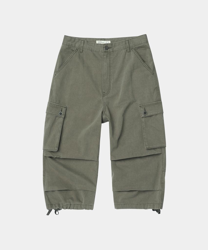 Jou Vintage Military Capri Cargo Pants (Washed Khaki)