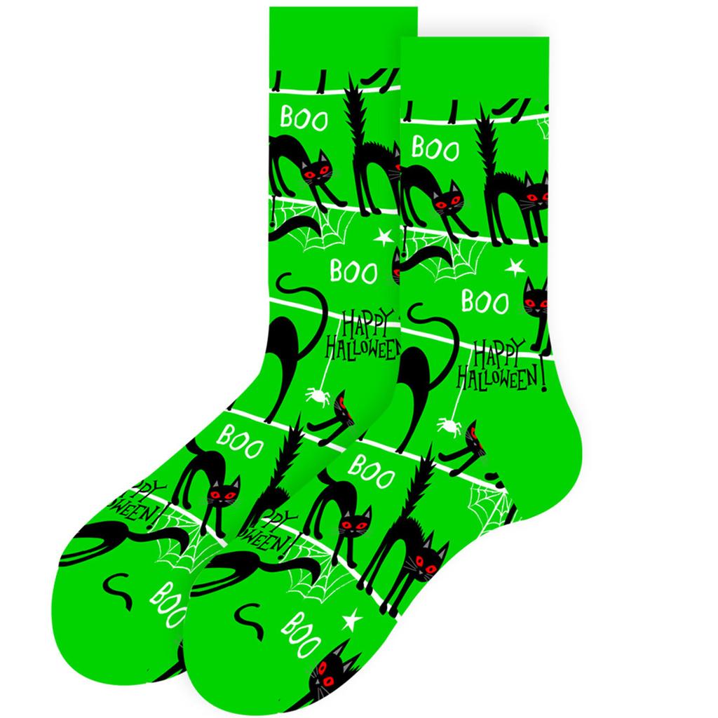 Adult Halloween Printed Knee High Socks for Costume Party and Casual Wear